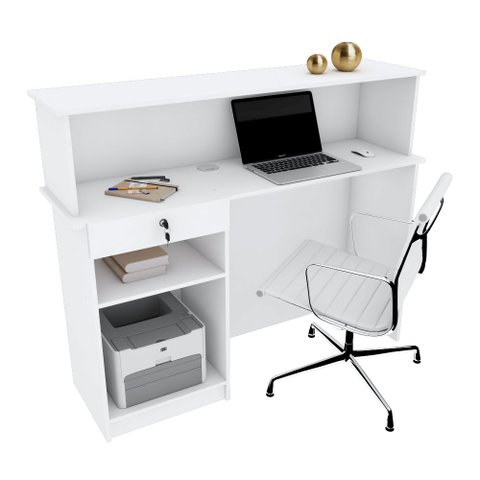 BALCÃO CAIXA COM PRATELEIRAS M360.B (COMÉRCIO) MUNDI MOVEIS