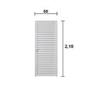 Ver imagem 2 de Porta Palheta Aluminio Branco 2.10 X 0.60 Lado Direito - Hale