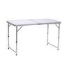 Mesa Dobrável Portátil De Alumínio Com Tampo De Mdf Que Vira Maleta Para Camping 120X60cm Branco - 2