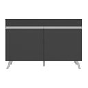 Ver imagem 5 de Balcão Cozinha Gabinete Pia 120cm 2 Portas Veneza Multimóveis V3738 Preto/branco