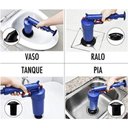 Ver imagem 7 de BOMBA SUCCAO LIMPEZA PISTOLA DESENTUPIDOR VASO SANITARIO PIA PRIVADA CANO MULTIUSO COM ACESSORIOS