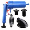 BOMBA SUCCAO LIMPEZA PISTOLA DESENTUPIDOR VASO SANITARIO PIA PRIVADA CANO MULTIUSO COM ACESSORIOS - 5