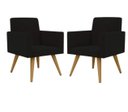 Ver imagem 1 de kit com 2 polrona decorativa talita cor preta
