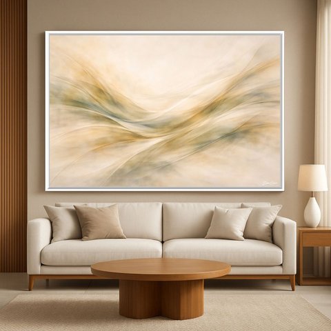 Quadro Decorativo Abstrato o Vento - 123x83 Cm