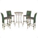 Ver imagem 1 de Mesa Bistro e 4 Banquetas Roma Fendi Corda Náutica 11 Trama Original