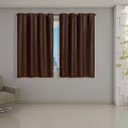 Ver imagem 1 de Cortina Daily Varão 1,5m Blackout Cinza PVC com Voil Xadrez 2,00MX1,40m Sala Quarto Marrom