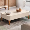 Ver imagem 1 de Mesa de Centro Baixa para Sala Pé Madeira Thalia Off White H01 - Mpozenato