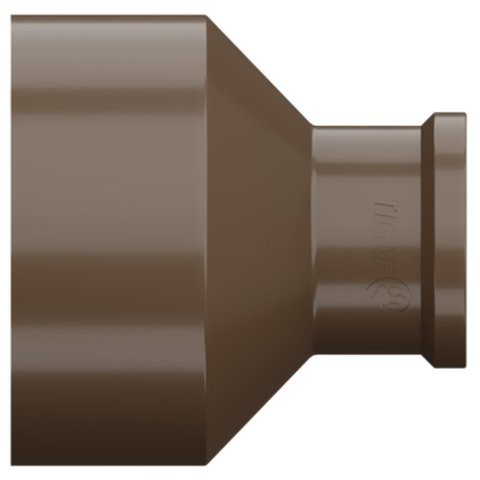 Bucha De Redução Soldável Longa PVC Marrom Para Tubo Água Fria De 2x3/4” Polegadas 60x25mm