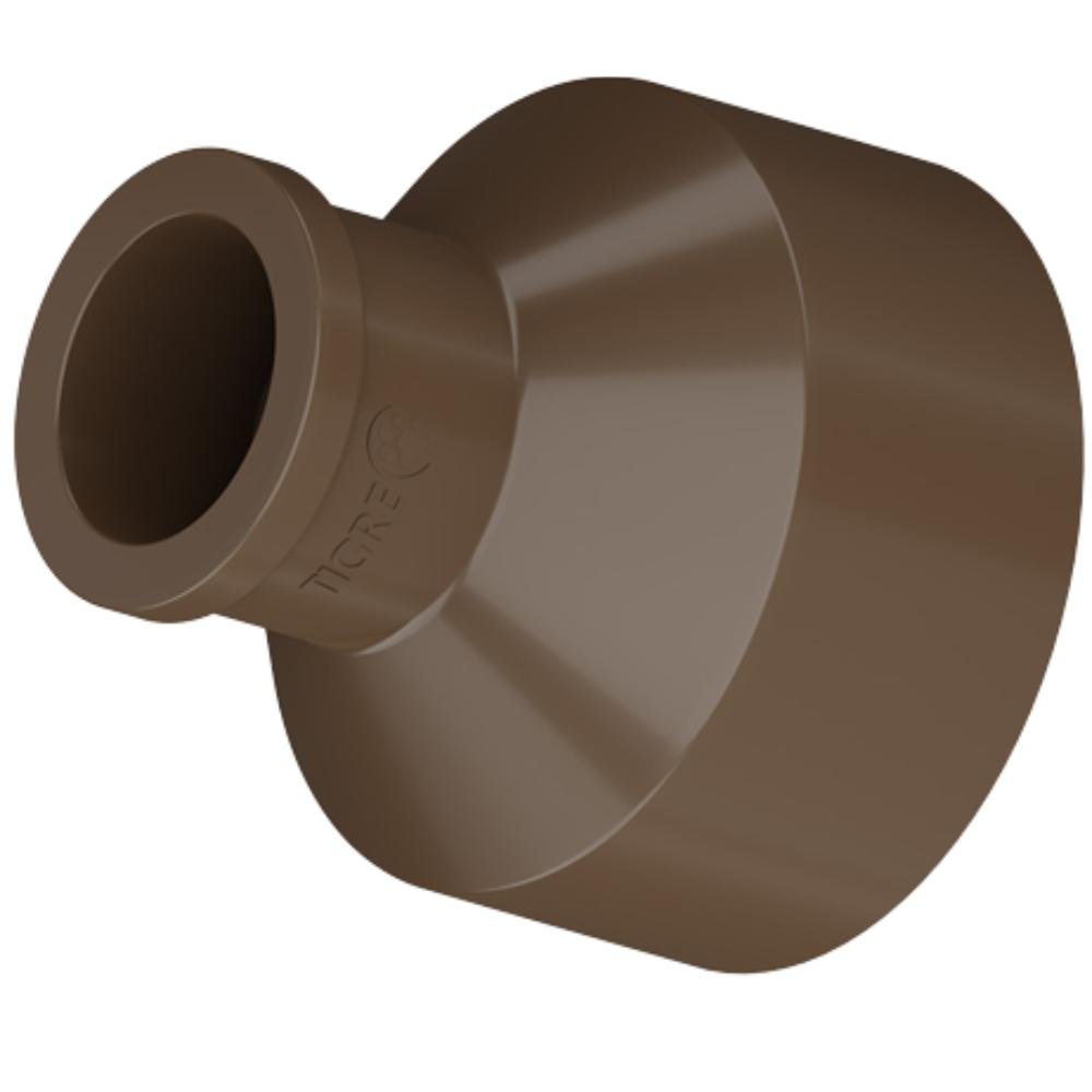 Bucha De Redução Soldável Longa PVC Marrom Para Tubo Água Fria De 2x3/4” Polegadas 60x25mm - 3