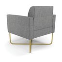 Ver imagem 5 de Poltrona Base X Industrial Dourado Marisa Linho D03 - D'Rossi