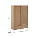 Ver imagem 3 de Guarda-Roupa 2 Portas de Correr Madeira Maciça Nest Marrom/Tauari