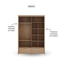 Ver imagem 4 de Guarda-Roupa 2 Portas de Correr Madeira Maciça Nest Marrom/Tauari