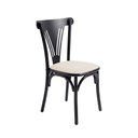 Ver imagem 4 de Cadeira de Jantar Paris Luxo Estrutura Aço para Cozinha Gourmet Sala Design Moderno - Preto/Branco
