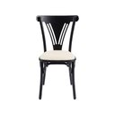 Ver imagem 1 de Cadeira de Jantar Paris Luxo Estrutura Aço para Cozinha Gourmet Sala Design Moderno - Preto/Branco