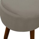 Ver imagem 3 de Puff Banqueta Decorativo Pés Madeira Cappuccino
