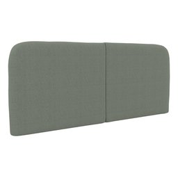 Cabeceira Painel Orgânico Cama Box Queen Size Aira 160cm Dobrável Bouclé Verde Menta - Desk Design - 2