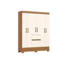 Ver imagem 2 de Guarda Roupa Casal BS04 6 Pts 2 Gavs Cinamomo/Off White Henn