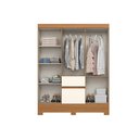 Ver imagem 3 de Guarda Roupa Casal BS04 6 Pts 2 Gavs Cinamomo/Off White Henn