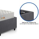 Ver imagem 3 de Base Box Cama Solteiro Sapateira Suede Cinza e Colchão Ecoline D33 Ecoflex 88x188