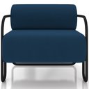 Ver imagem 3 de Poltrona Decorativa Pés Industrial Moscou K01 Veludo Azul Marinho - Lyam Decor