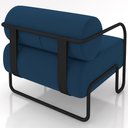 Ver imagem 7 de Poltrona Decorativa Pés Industrial Moscou K01 Veludo Azul Marinho - Lyam Decor