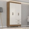 Guarda Roupa Solteiro Lite 4 Portas Nature Off White - Móveis Leão - 5