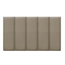 Ver imagem 4 de Kit 5 Cabeceiras Painel Modular Cama Box Solteiro Veludo Capuccino Madelina Decor