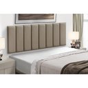 Ver imagem 1 de Kit 5 Cabeceiras Painel Modular Cama Box Solteiro Veludo Capuccino Madelina Decor