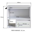 Ver imagem 2 de Gabinete para Banheiro 01 Porta 01 Gaveta 60cm Branco Proddy