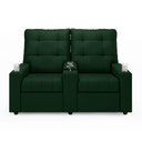 Ver imagem 7 de Poltrona do Papai Reclinável Sala de Cinema 2 Lugares Manual Baú Usb Veludo Verde Esmeralda