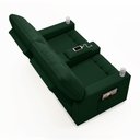 Ver imagem 5 de Poltrona do Papai Reclinável Sala de Cinema 2 Lugares Manual Baú Usb Veludo Verde Esmeralda