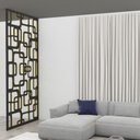 Ver imagem 1 de Painel Vazado Divisória Mdf Napoli Preto - 0,60x2,70m
