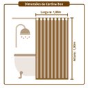 Ver imagem 5 de 1 Cortina Box Banheiro Antimofo Ganchos 180x180 Pev Es M07