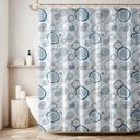 Ver imagem 1 de 1 Cortina Box Banheiro Antimofo Ganchos 180x180 Pev Es M07