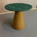 Ver imagem 2 de Mesa Lateral Cone 41cm em Mármore Verde Guatemala