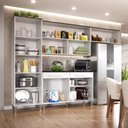 Ver imagem 2 de Armário Cozinha Jasmim 7 Portas 2gav Pés Reguláveis Branco