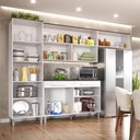 Ver imagem 4 de Armário Cozinha Jasmim 7 Portas 2gav Pés Reguláveis Branco