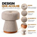 Ver imagem 4 de Puff Estofado Confortável Madeira Maciça Base Laminada Bloom Espresso Móveis