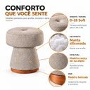 Ver imagem 5 de Puff Estofado Confortável Madeira Maciça Base Laminada Bloom Espresso Móveis
