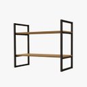 Ver imagem 3 de Nicho Kappesberg Industrial 2 Prateleiras 60x72cm Freijó/preto Fosco