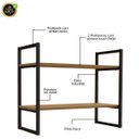 Ver imagem 7 de Nicho Kappesberg Industrial 2 Prateleiras 60x72cm Freijó/preto Fosco