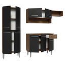 Ver mais imagens de Armário de Cozinha Completa 229cm Rustic-preto Emilly Madesa 016