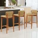 Ver imagem 2 de Kit 06 Banquetas Alta para Cozinha Sala de Jantar Bar Dara L02 Couríssimo Fendi - Lyam Decor