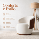 Ver imagem 2 de Poltrona Redonda Confortável Capri Compose Bouclé Corino Luxuosa p/ Sala Recepção Hall Consultório: 