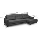 Ver imagem 4 de Sofá 4 Lugares com Chaise Direito 265cm Soreh F05 Veludo Grafite - Mpozenato