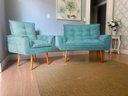Ver imagem 2 de Kit 02 Poltronas Opala 1 Namoradeira 1 Puff Opala Bela-móveis:azul Turquesa