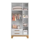 Ver imagem 4 de Berço Q Encanto Slim Branco Acetinado + Cômoda Sapateira 4g + Guarda-Roupa 3P/2g Q Encanto Slim