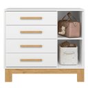 Ver imagem 6 de Berço Q Encanto Slim Branco Acetinado + Cômoda Sapateira 4g + Guarda-Roupa 3P/2g Q Encanto Slim