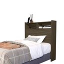 Ver imagem 5 de Cabeceira Solteiro 2 Nichos Mdf 95 Cm Melissa Castanho Decmade