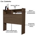 Ver imagem 4 de Cabeceira Solteiro 2 Nichos Mdf 95 Cm Melissa Castanho Decmade